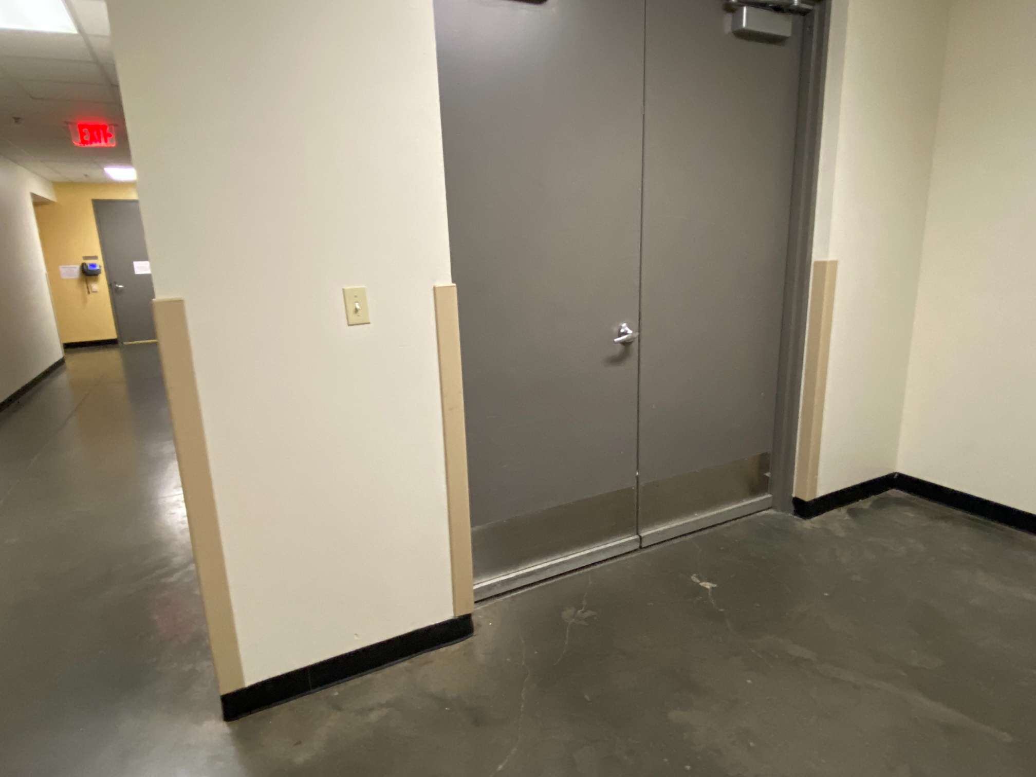 Copaken Brooks Plaza Colonnade Office Tower Hallway double doors featuring wall corner guards.