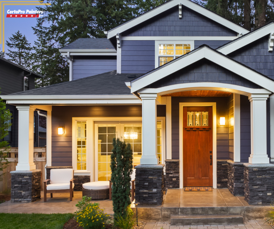 dark blue painted home