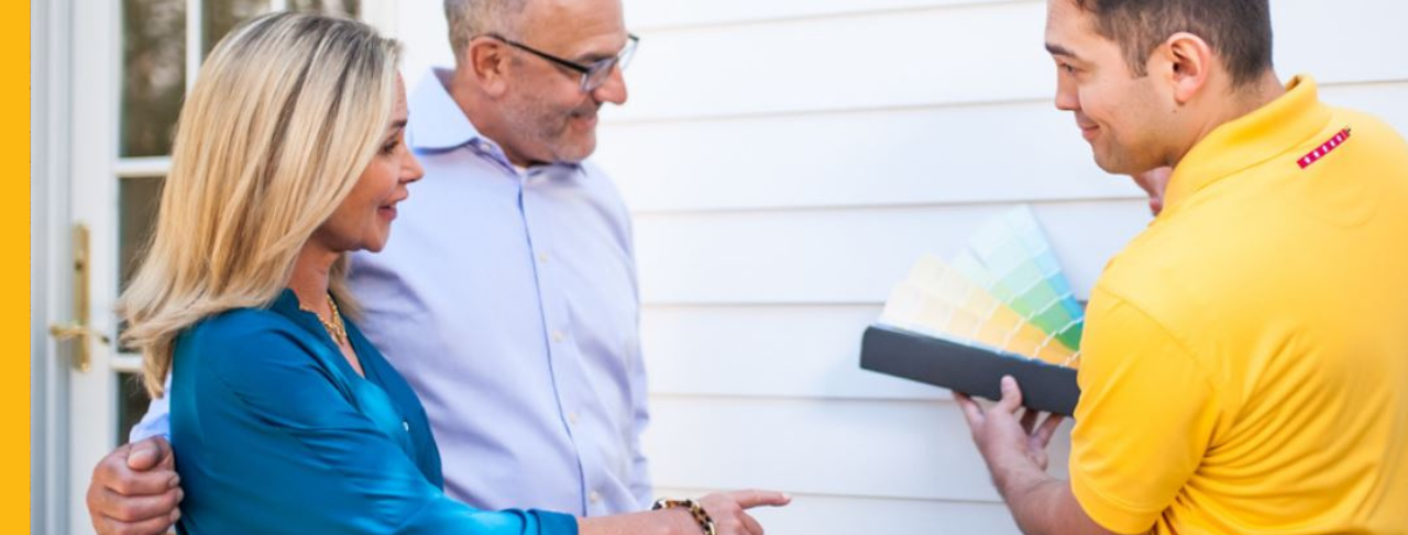 client and certapro painters choosing paint colors
