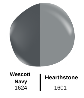 Wescott Navy and Hearthstone by Benjamin Moore