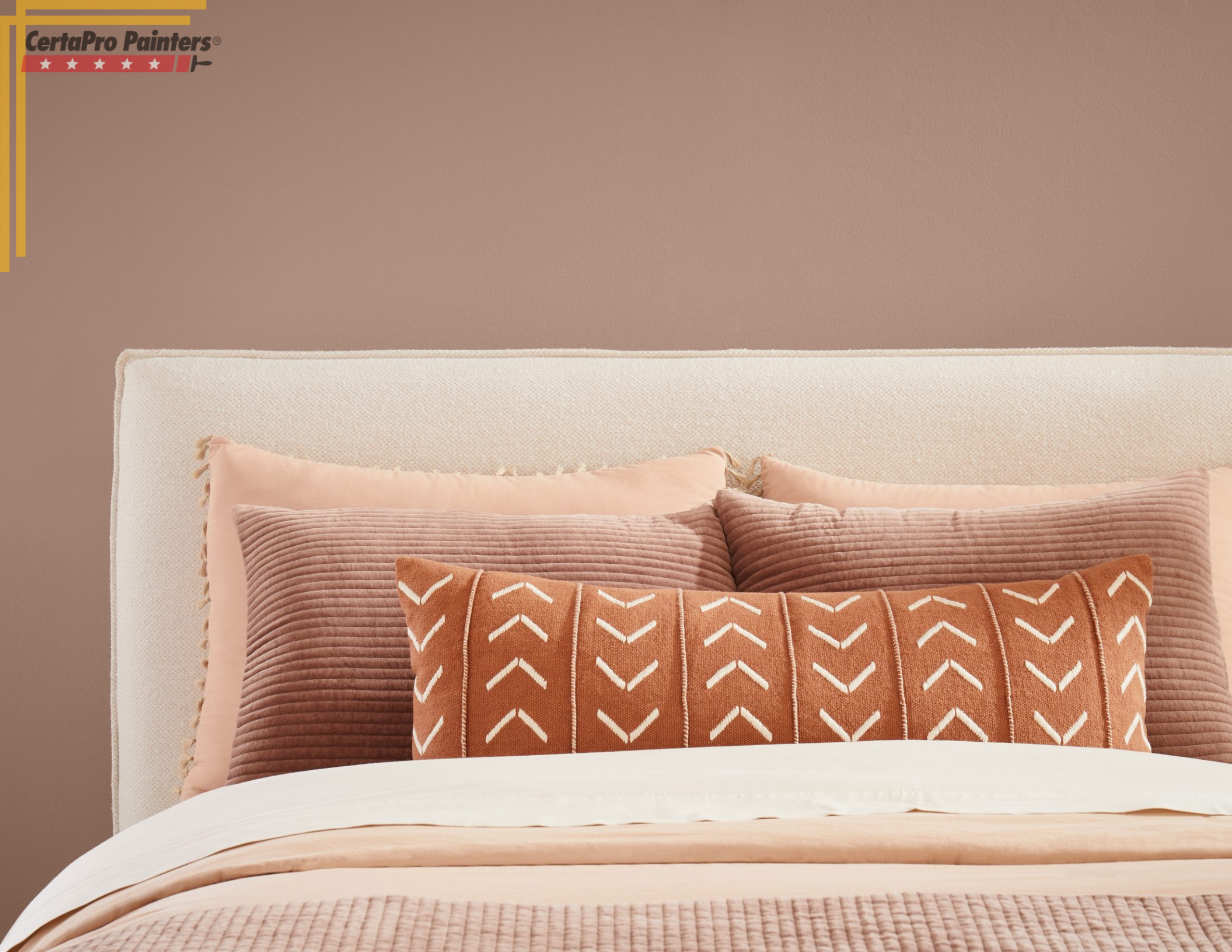 accent pillows on a bed