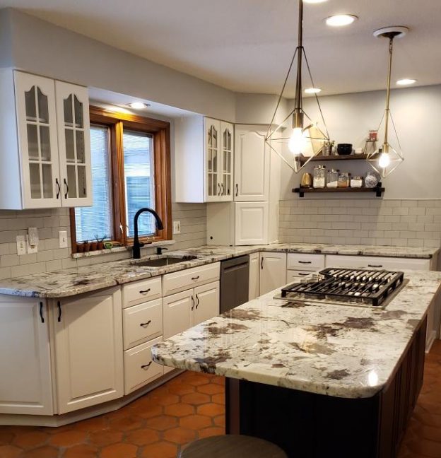 Interior of kitchen after a painting project has been completed