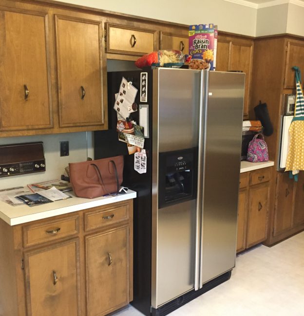 Interior of kitchen after a painting project has been completed