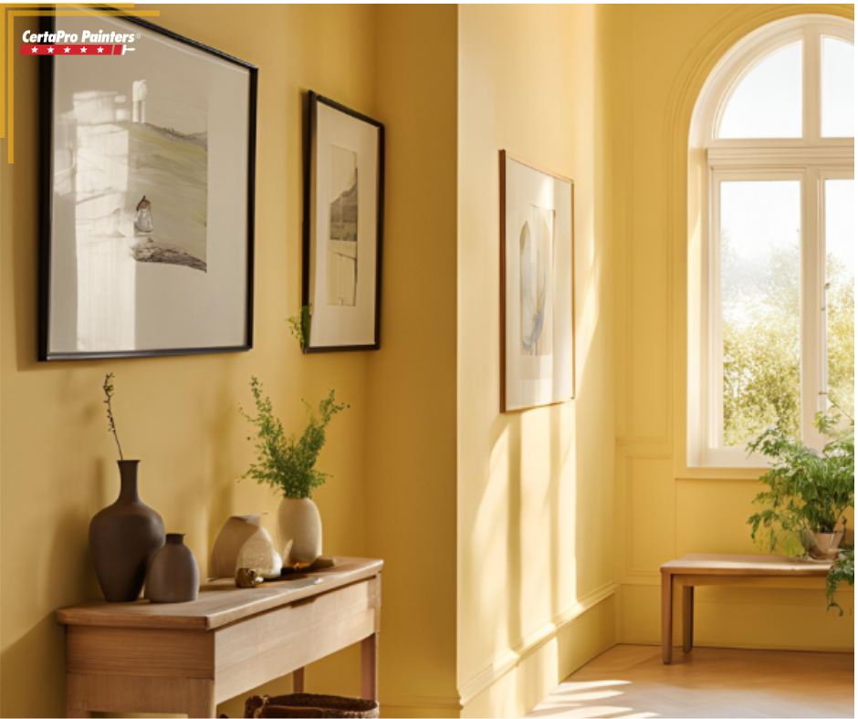 color drenched hallway