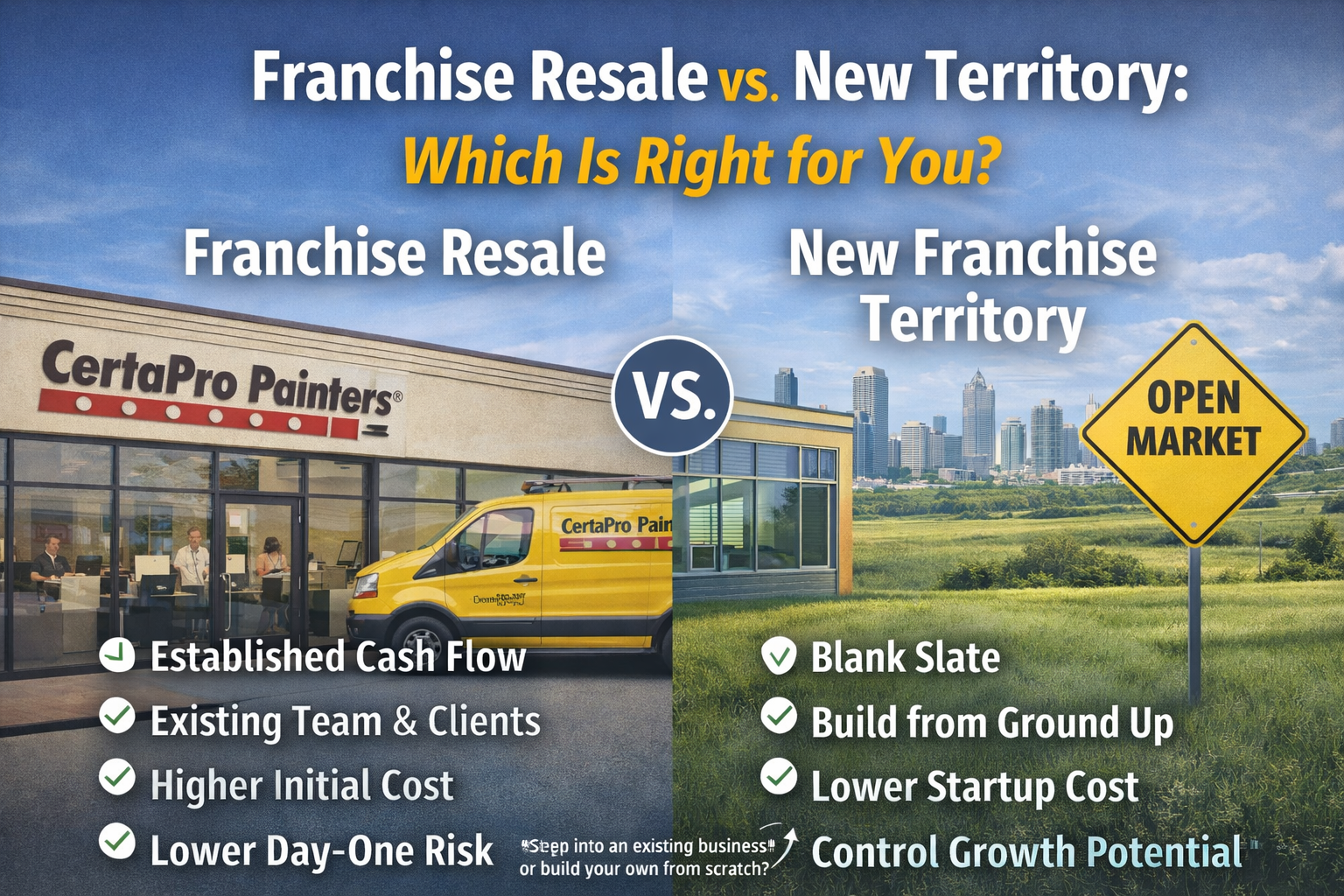 established cashflow vs ground up franchise