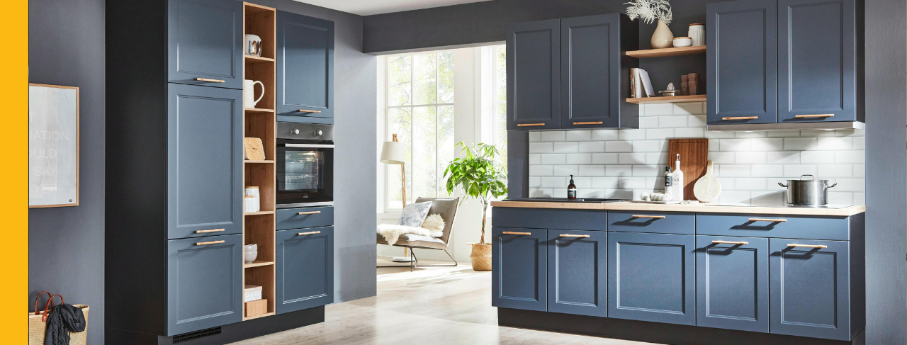 blue kitchen cabinets painted by certapro painters