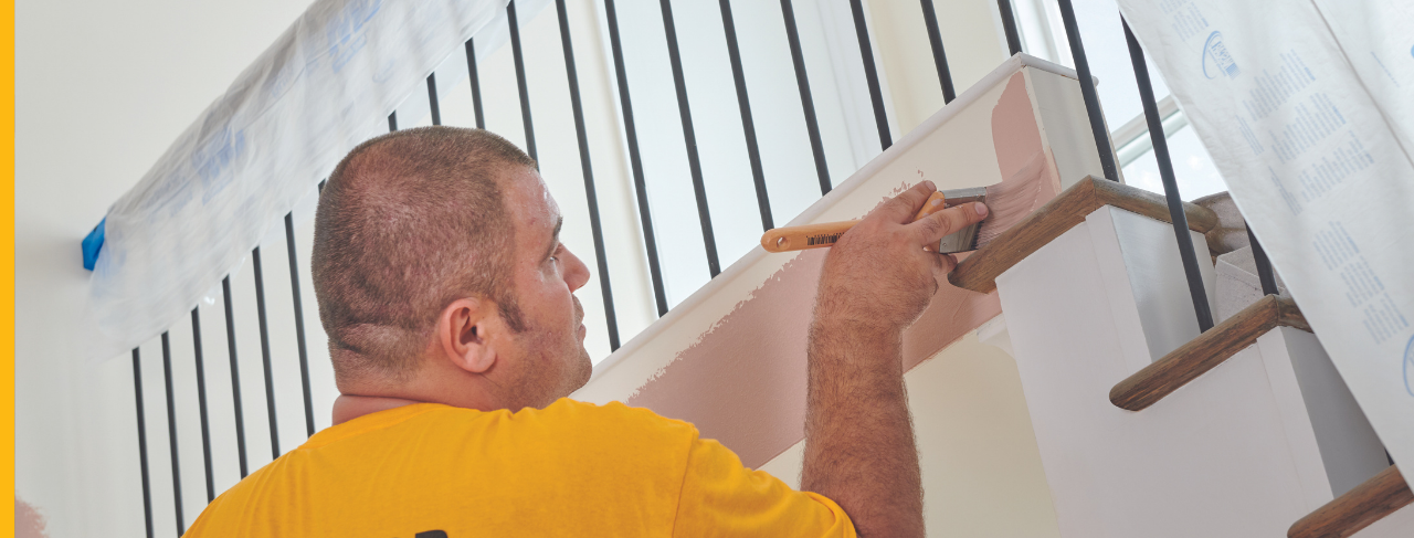certapro painters team member stair painting
