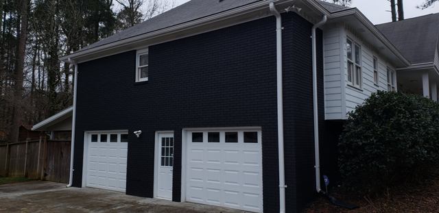 side of brick after being repainted