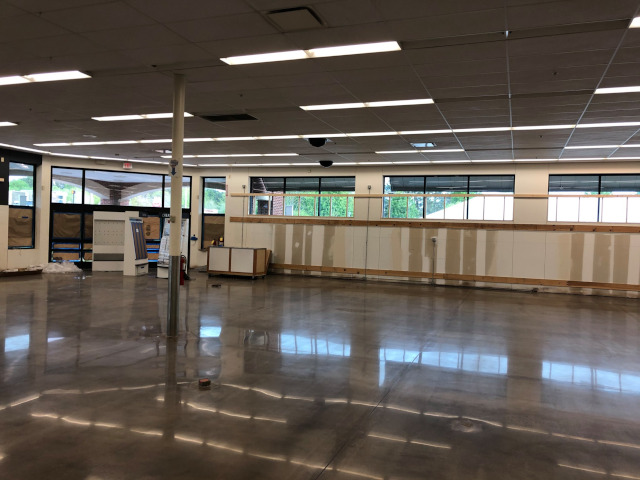 urban hardware stores before being repainted - wall view