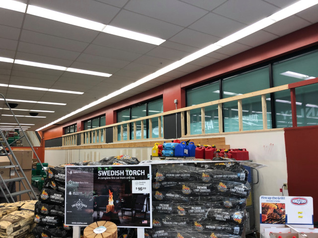 urban hardware stores in the process of being repainted