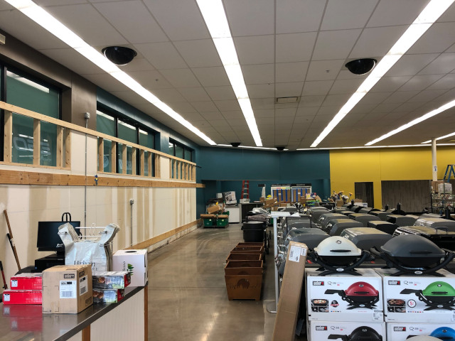 urban hardware stores in the process of being repainted