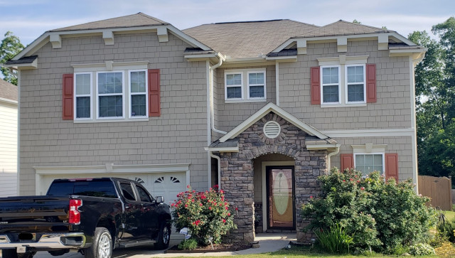 after photo of repainted house in alpharetta