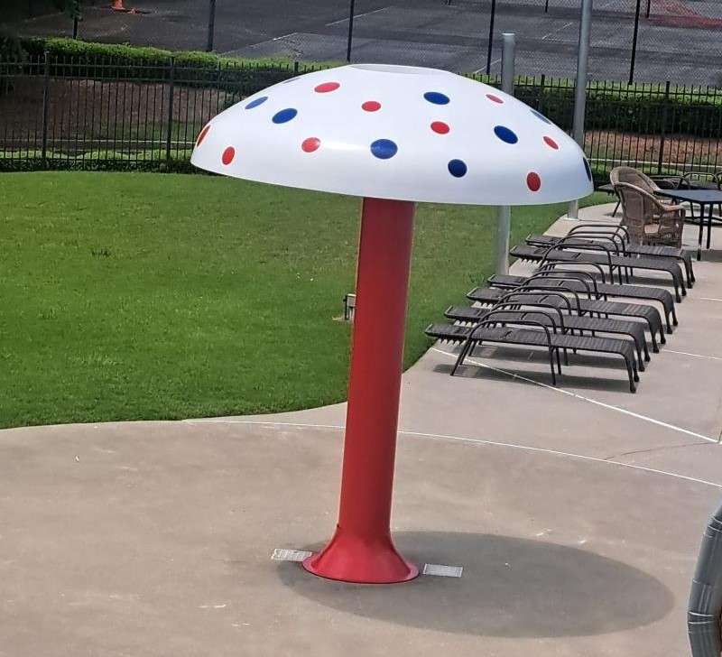repainted mushroom waterfall in alpharetta georgia