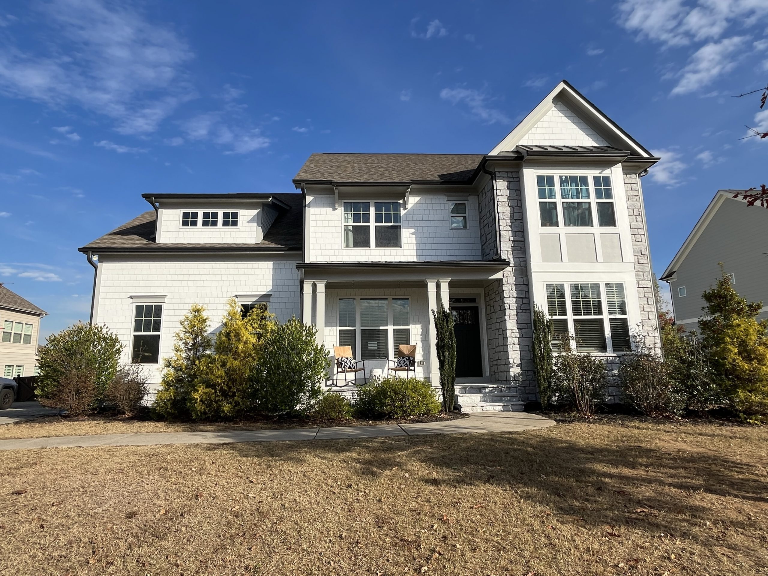 Limewash Brick Painting Project After