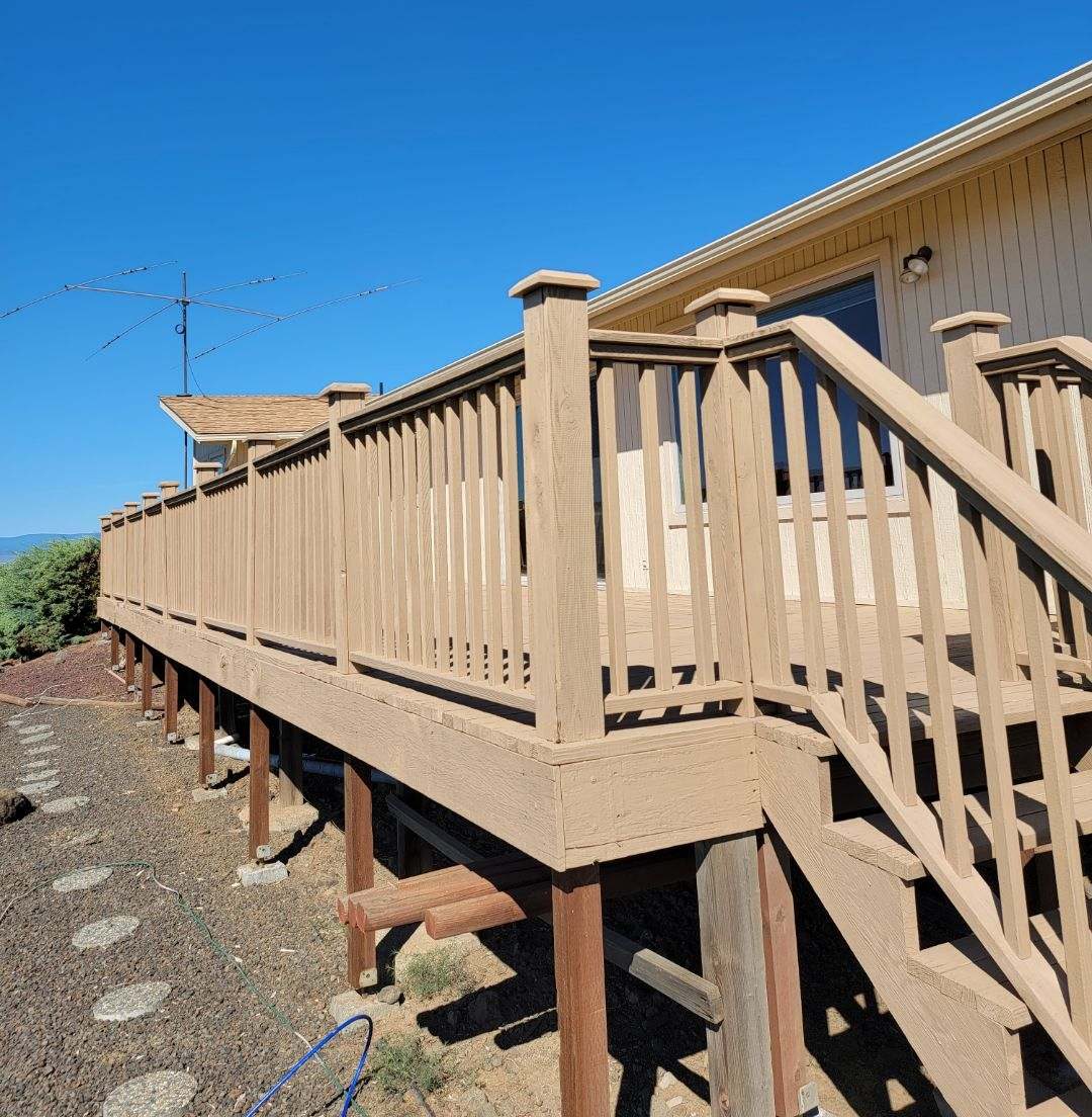 Deck Staining Project in Selah After