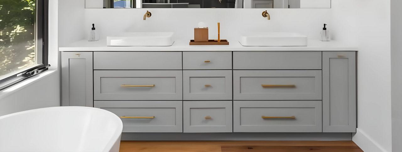 Check out our Bathroom Cabinet Painting