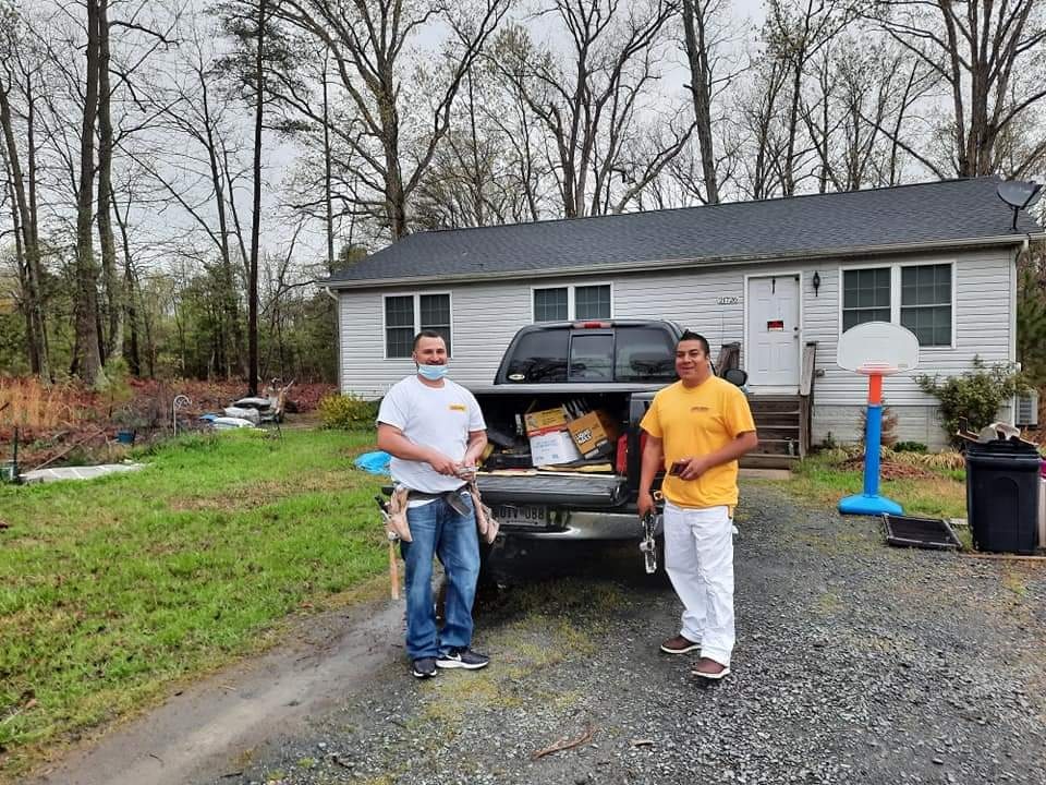 Our crew pulling together supplies for the build