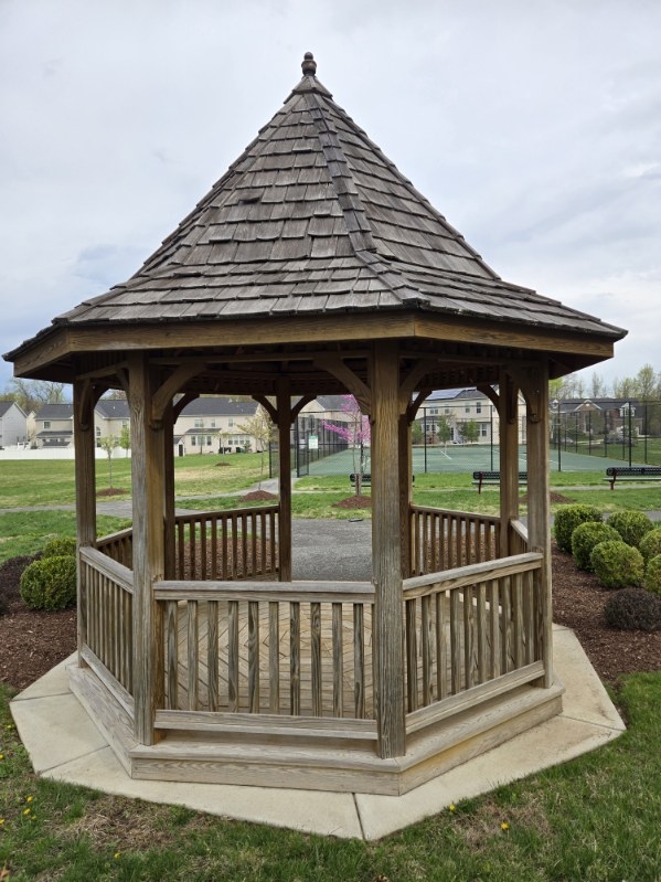 unfinished gazebo back