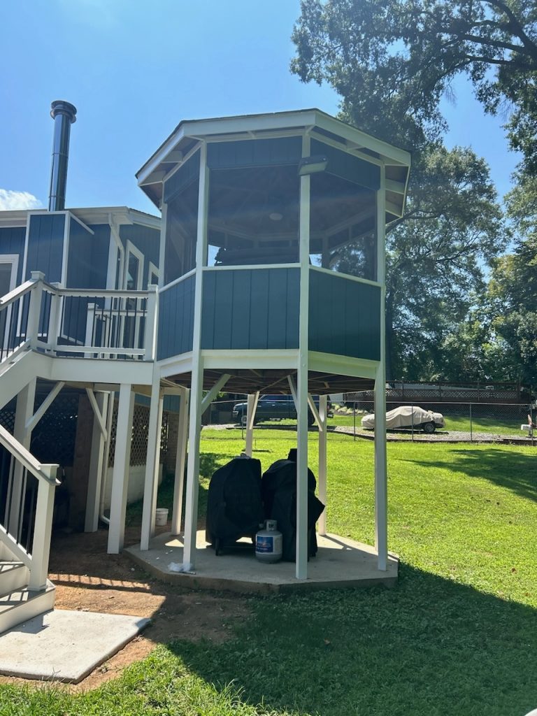 finished blue sun room