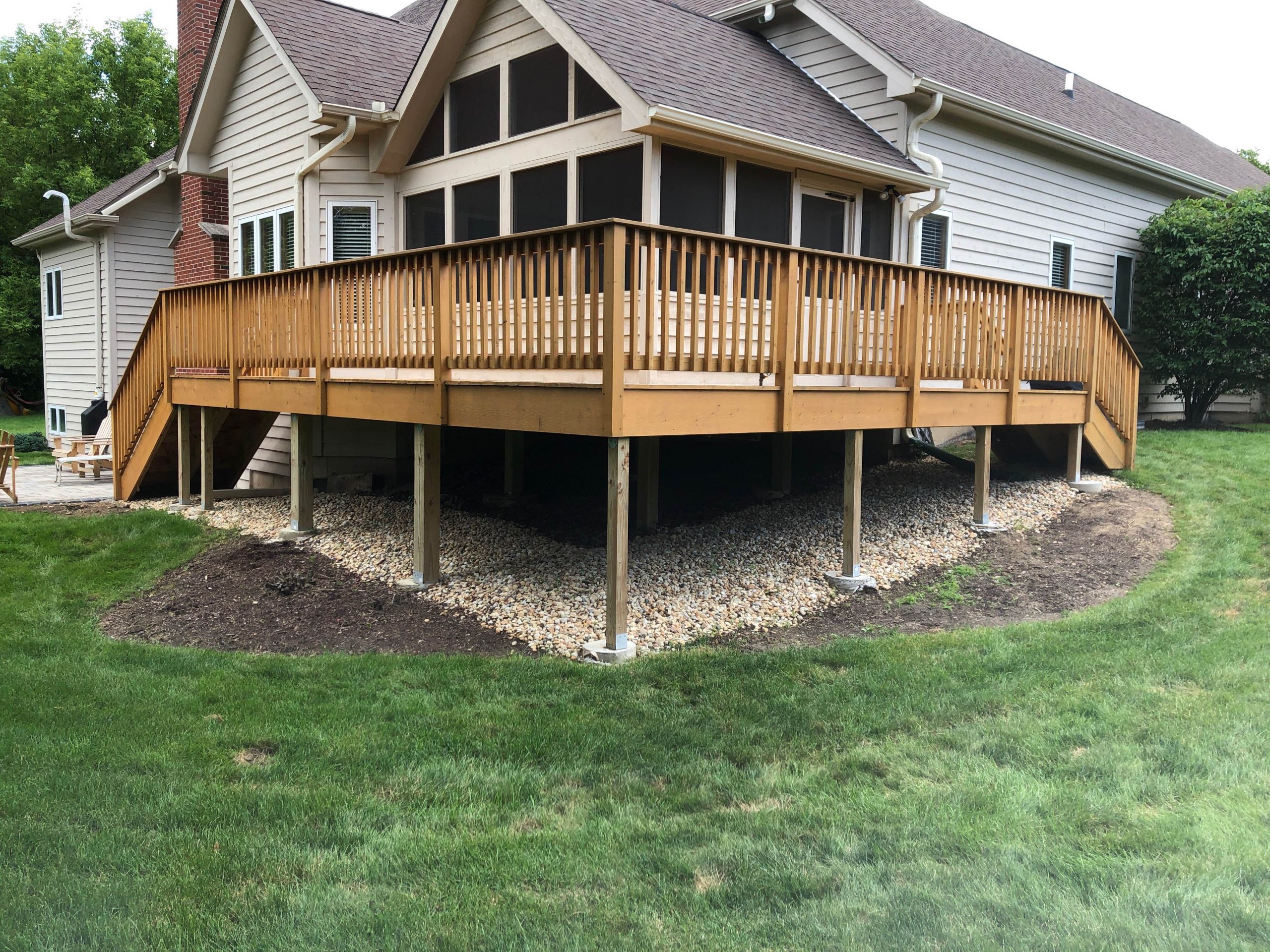 Stained & Sanded Deck in Oswego