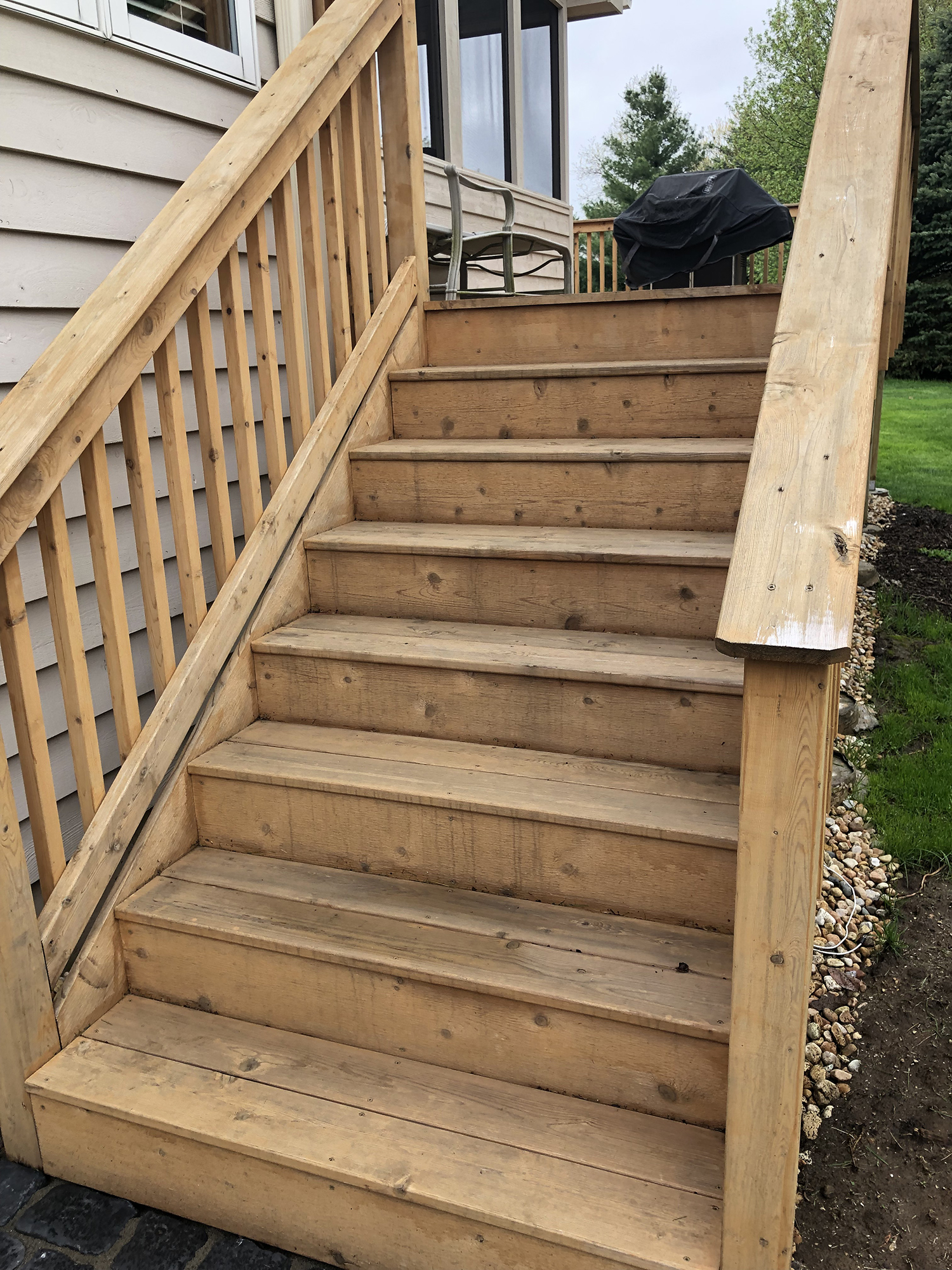 deck staining before