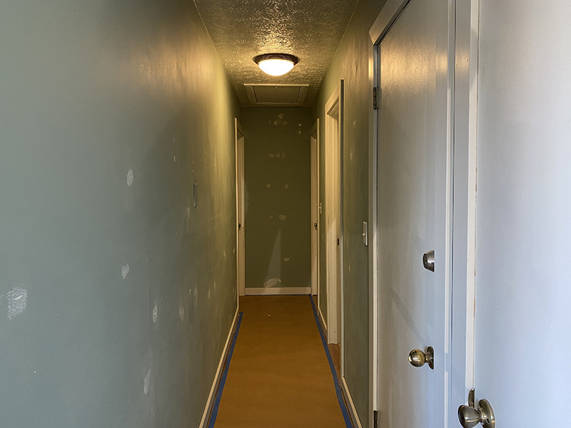 hallway painting painting prep asheville nc before