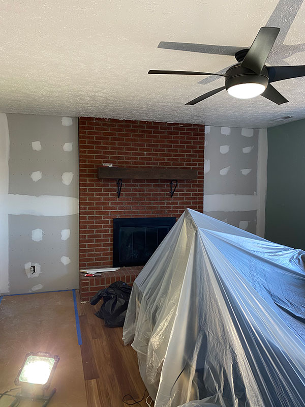 living room interior painting (before)