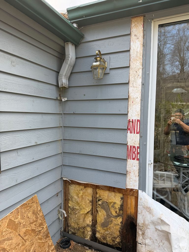 wood rot repair in candler nc (before)