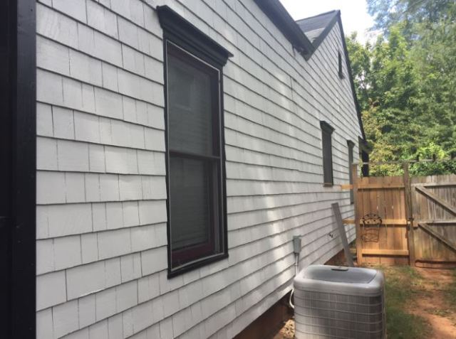 side of a repainted home in atlanta georgia