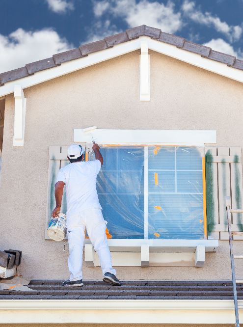 painting outside in summer