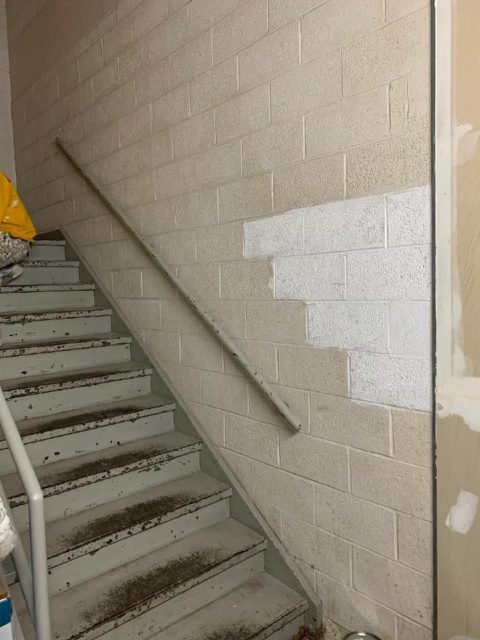 Apartment Hallway Stairs Before