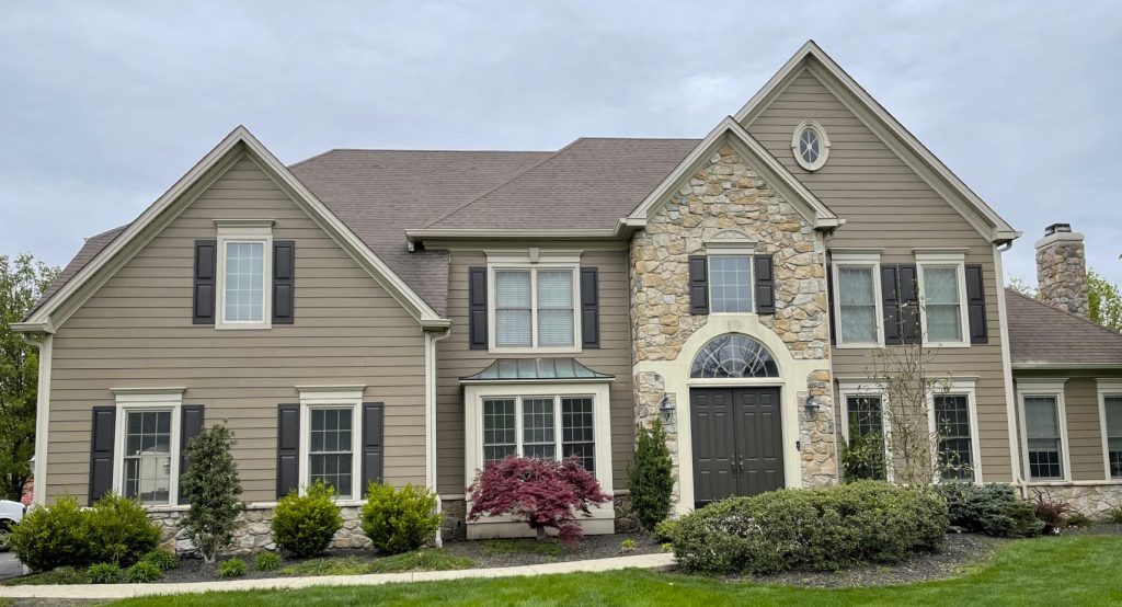 residential exterior after siding and painting