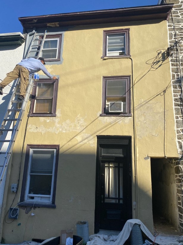 philadelphia residential front before painting