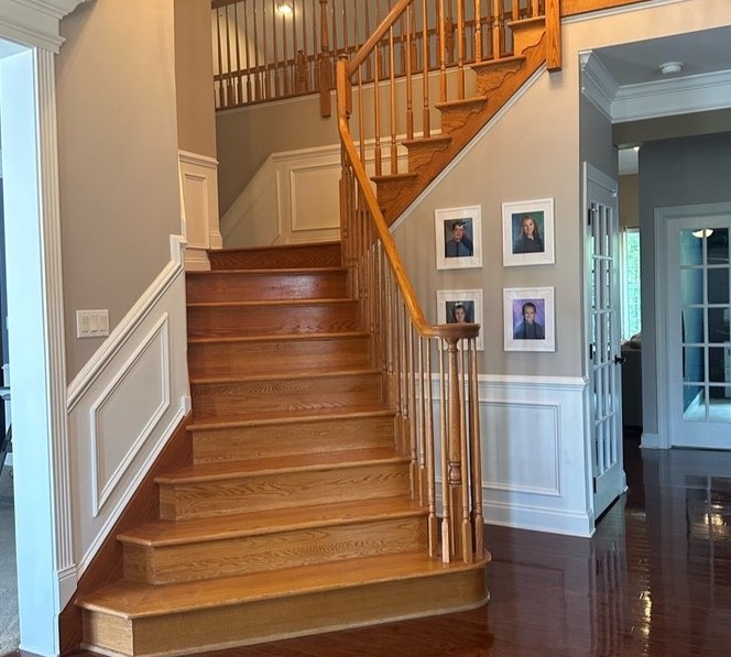 staircase before painting