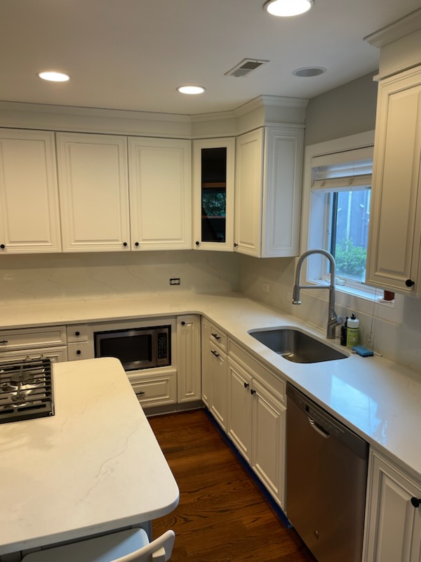 kitchen cabinets after repainting
