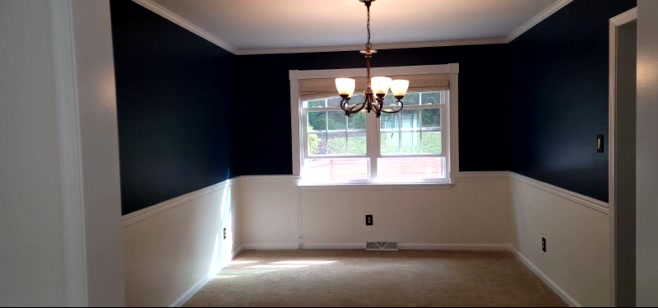 interior room after painting