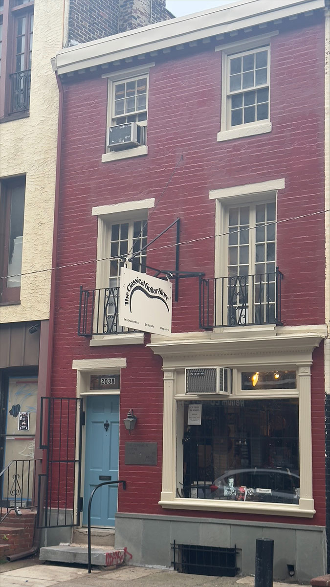 the classical guitar store exterior painting philadelphia pa (after)