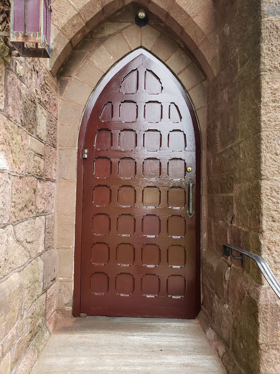 Church Exterior Decorated Door Painting After