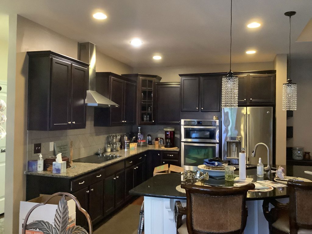 cabinet refinishing before