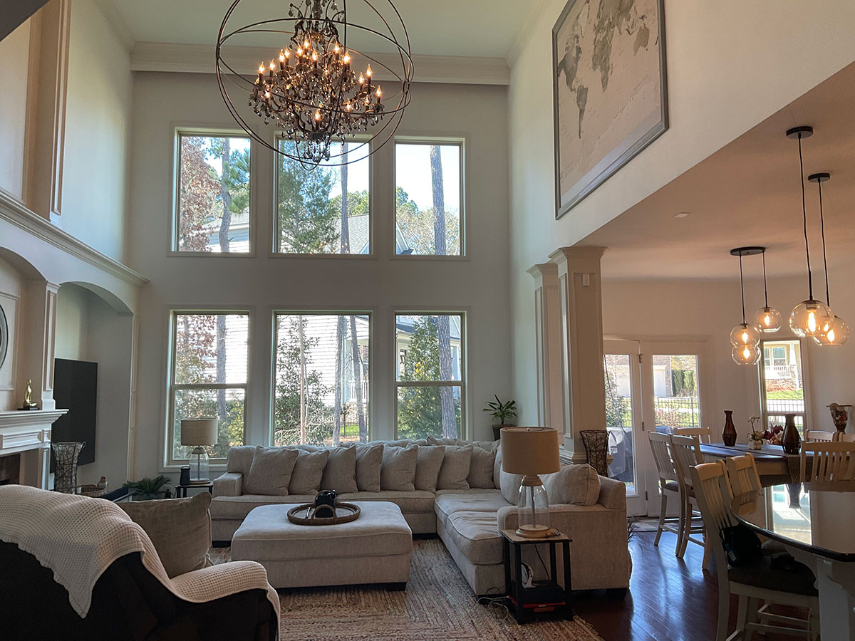 family room interior painting fuquay-varina nc