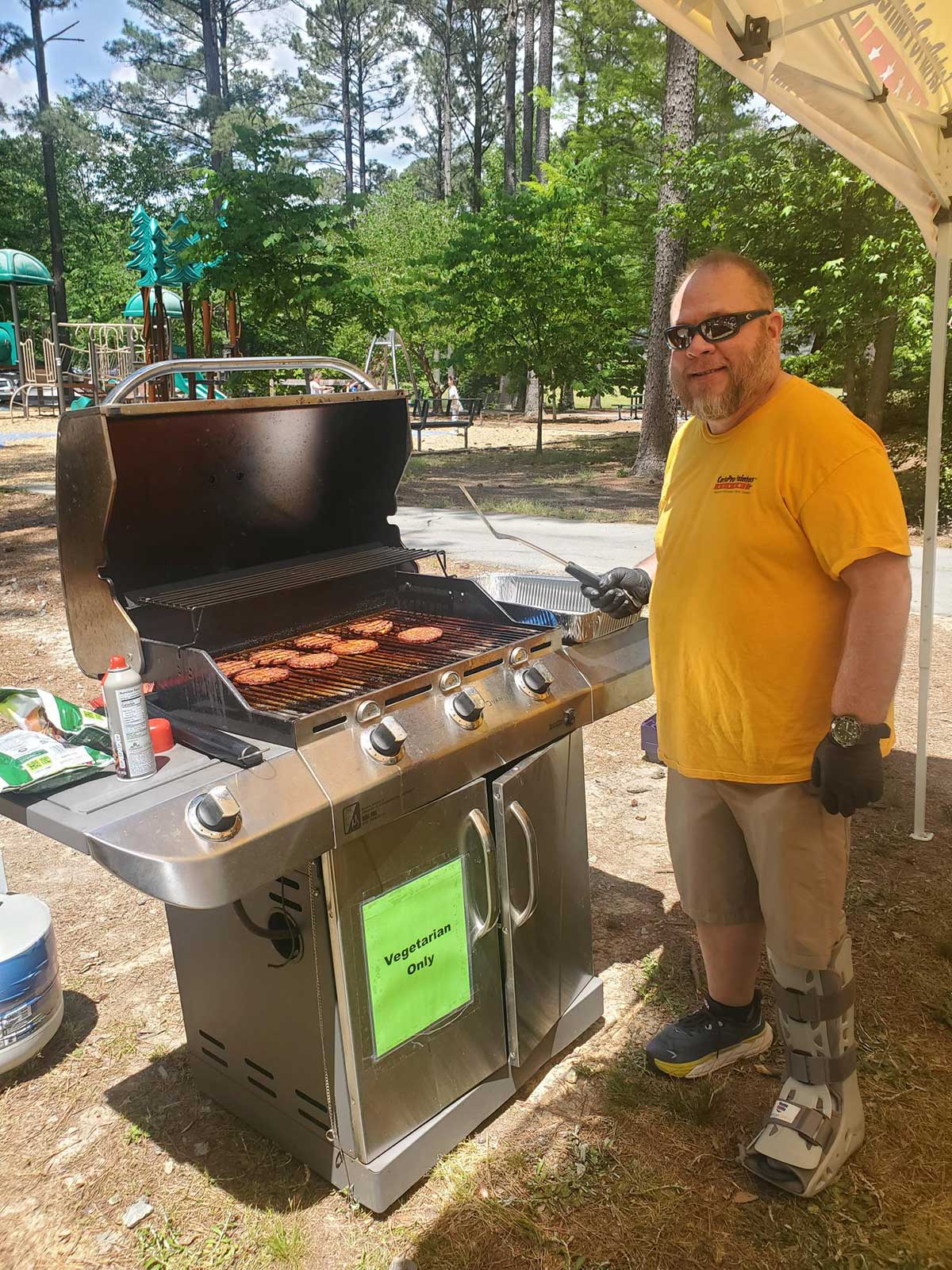 certapro staff grilling burgers