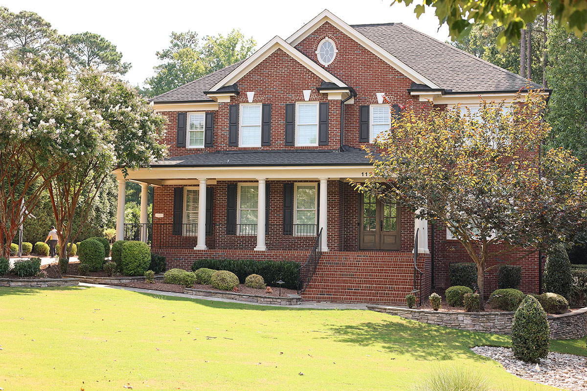 exterior brick painting in apex nc (before)