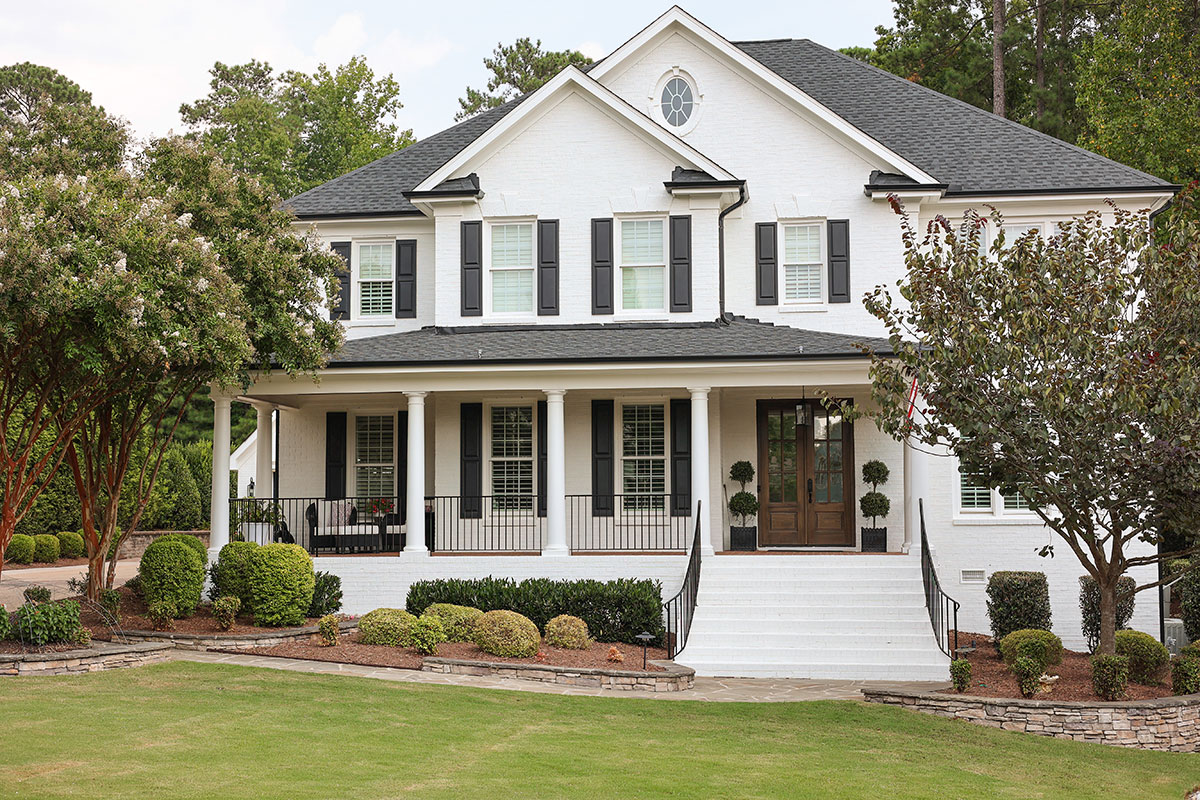 exterior brick painting in apex nc (after)