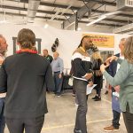 team celebrating new office