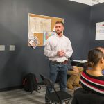 man standing at event