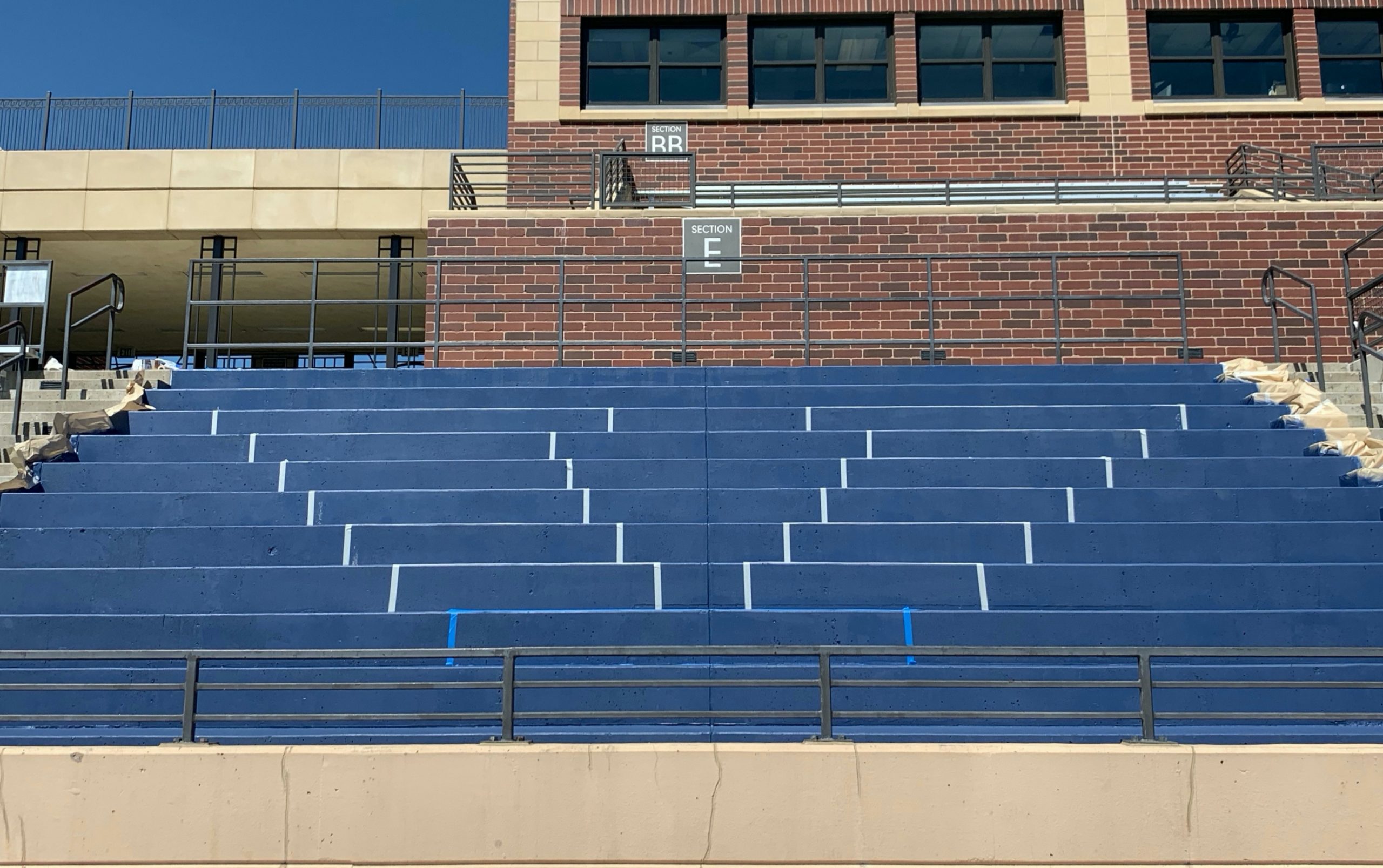 before bleacher painting