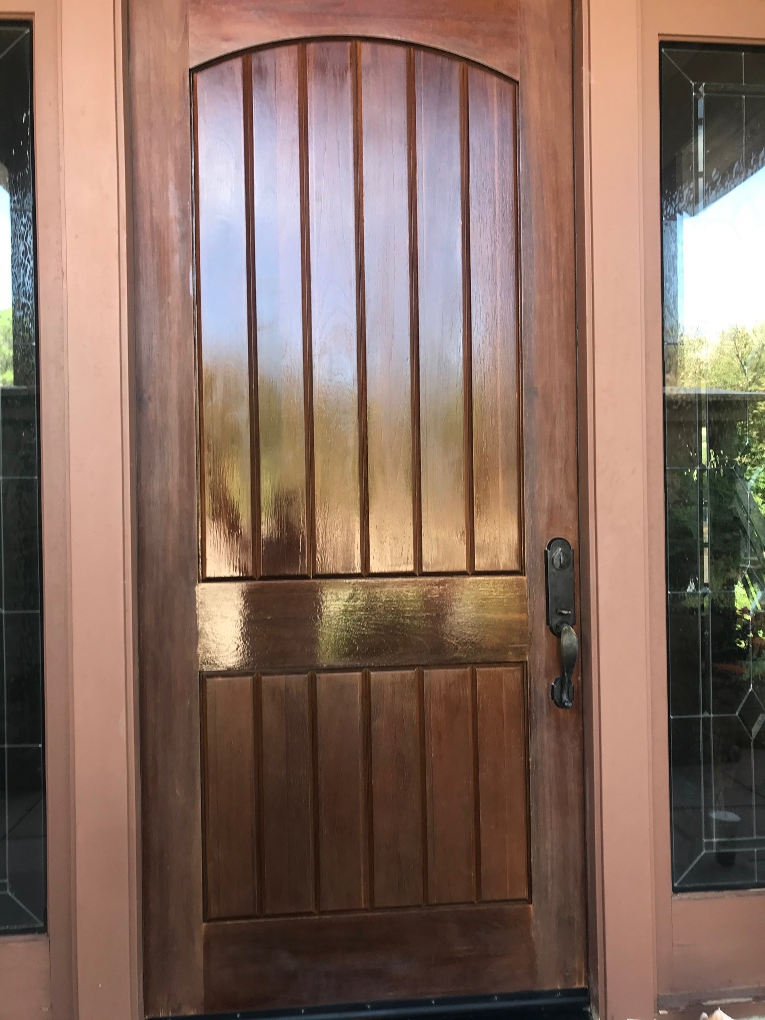 door after staining