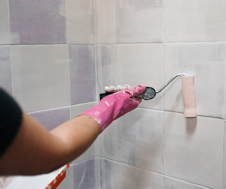 painting tiles in a bathroom in castle rock colorado