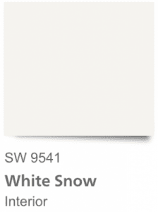 sherwin williams white snow paint sample card