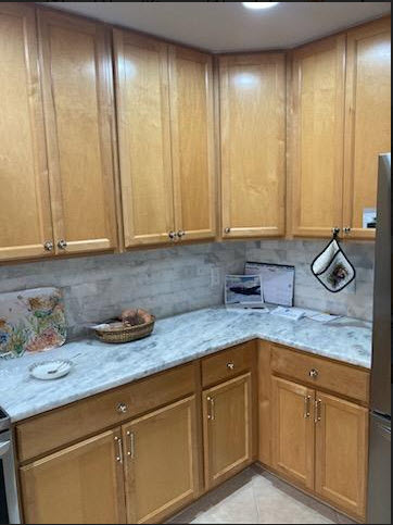 cabinet painting project before